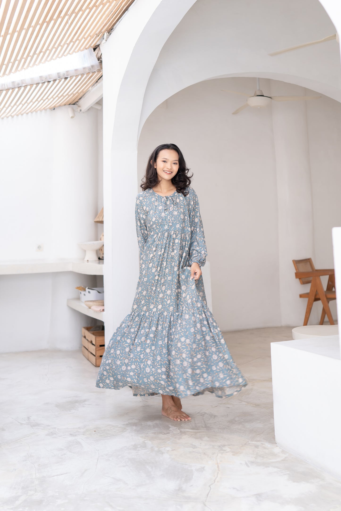 Aliyah - Flowy Breastfeeding-Friendly Maxi Dress in Soft Rayon