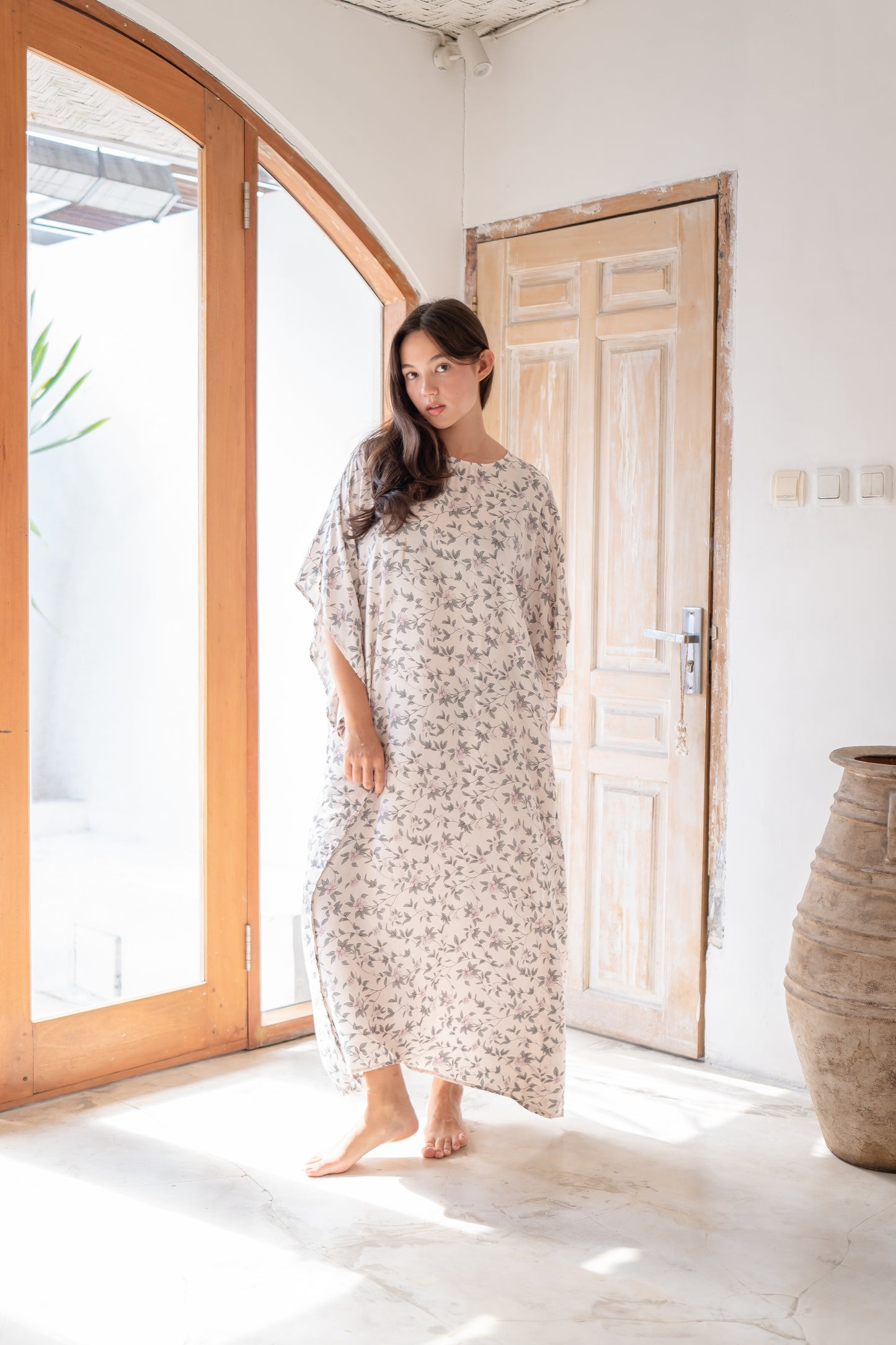 Wina - Relaxed Fit Maxi Kaftan Dress in Soft Rayon