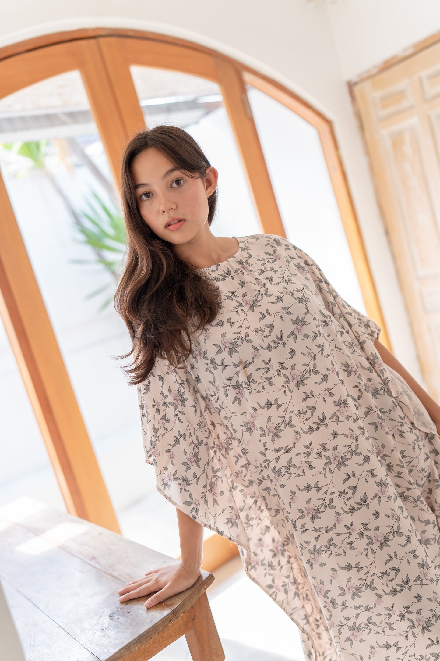 Wina - Relaxed Fit Maxi Kaftan Dress in Soft Rayon
