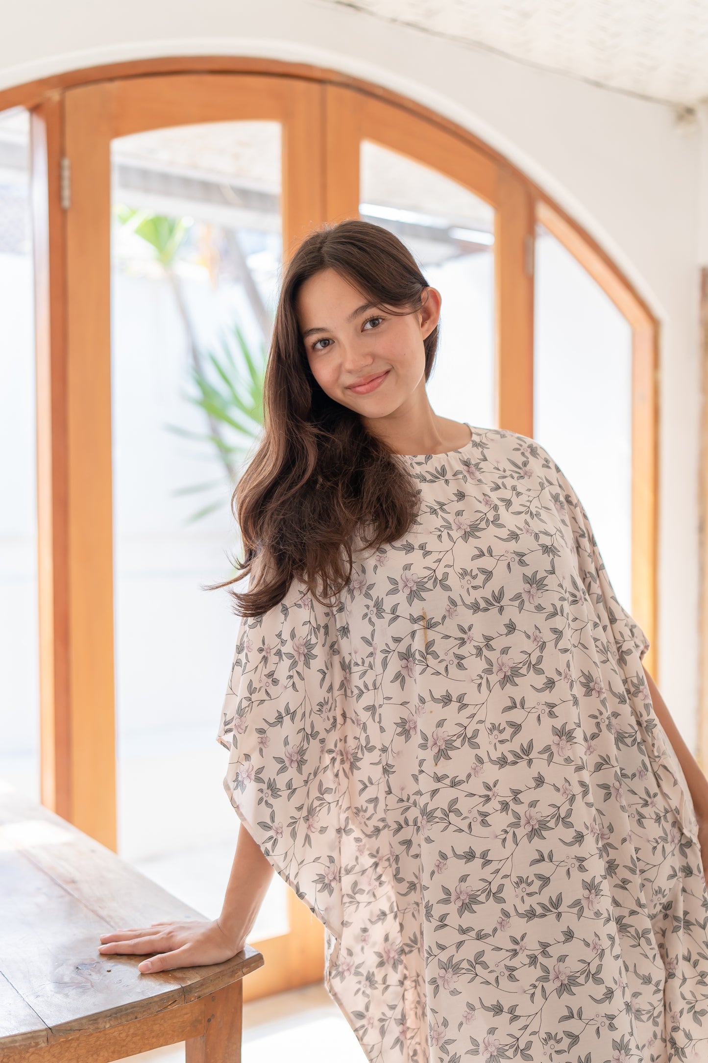 Wina - Relaxed Fit Maxi Kaftan Dress in Soft Rayon