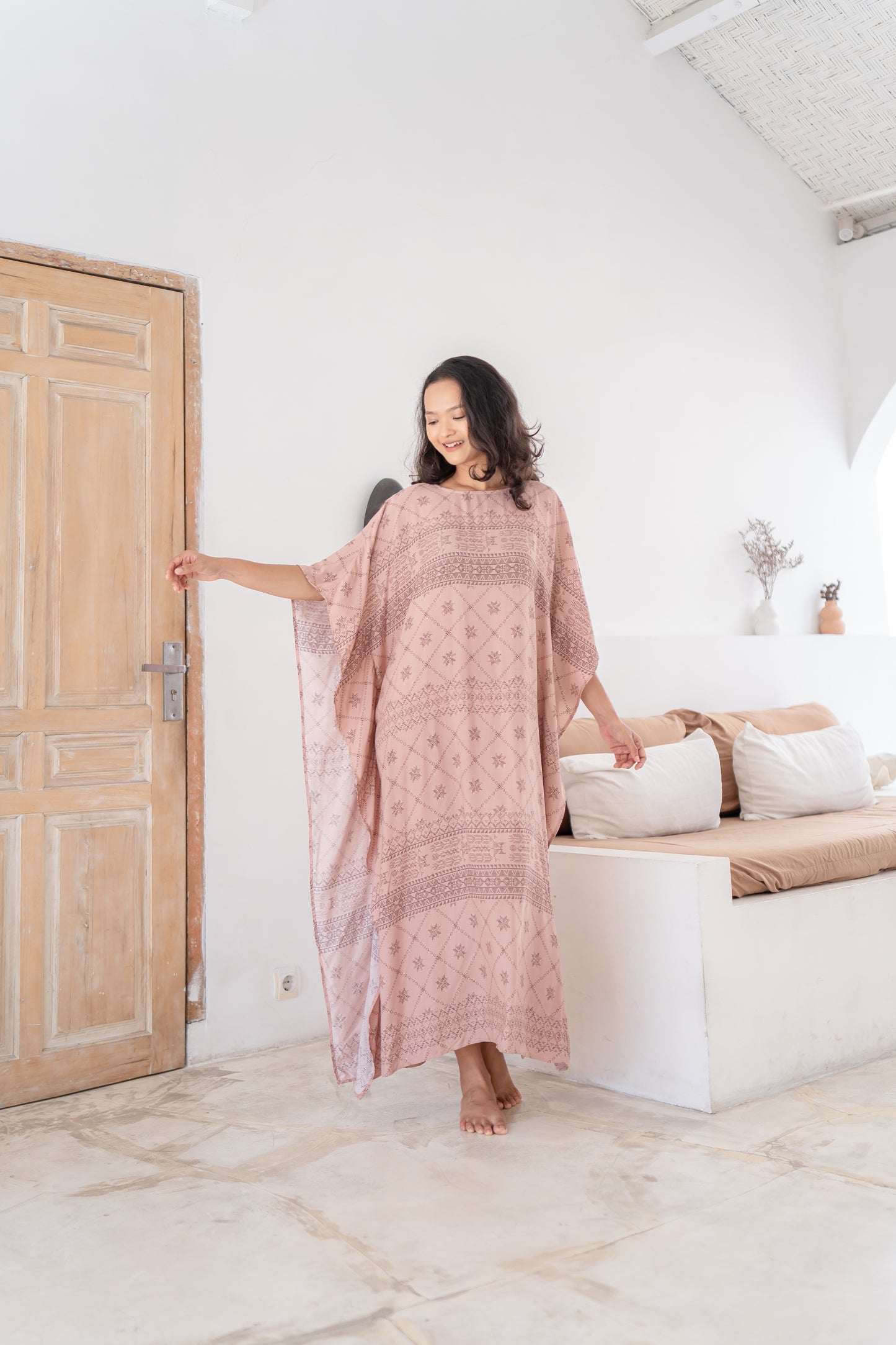 Wina - Relaxed Fit Maxi Kaftan Dress in Soft Rayon
