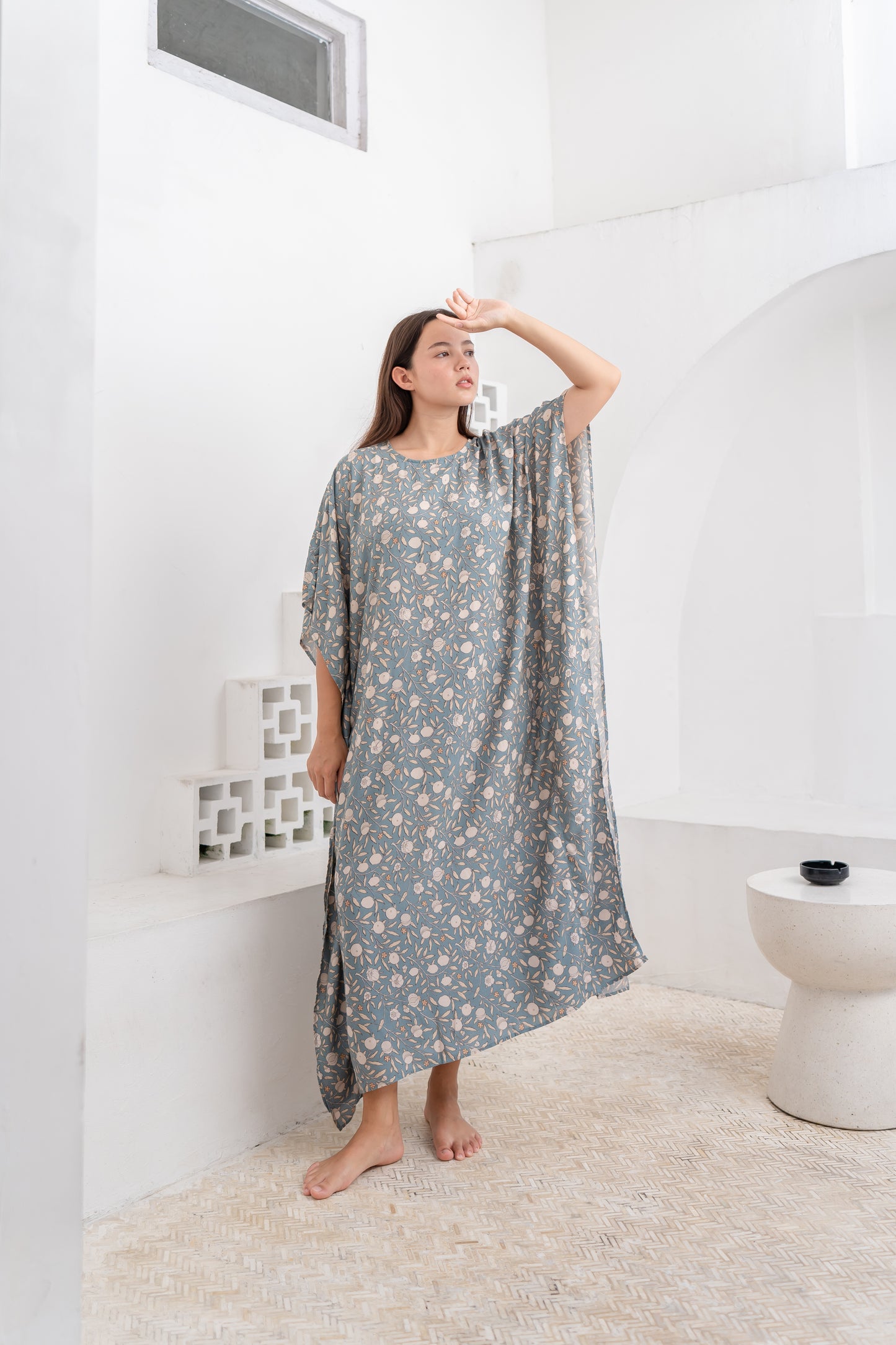 Wina - Relaxed Fit Maxi Kaftan Dress in Soft Rayon