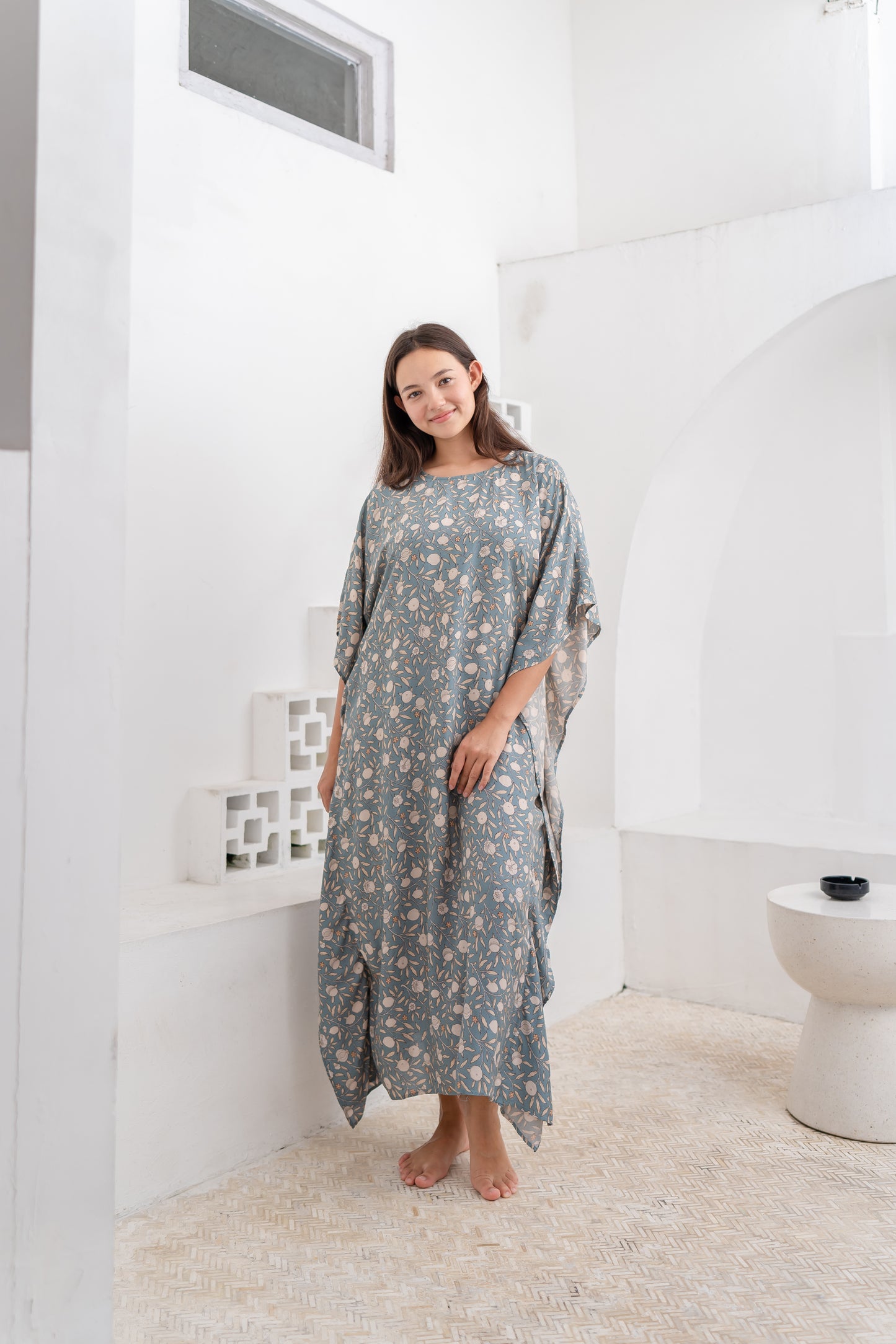 Wina - Relaxed Fit Maxi Kaftan Dress in Soft Rayon