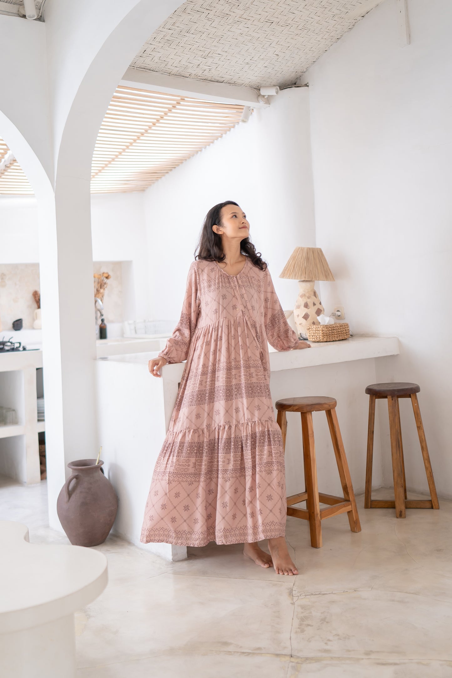Aliyah - Flowy Breastfeeding-Friendly Maxi Dress in Soft Rayon