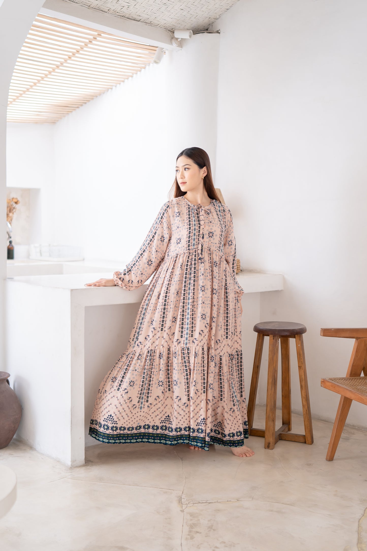 Aliyah - Flowy Breastfeeding-Friendly Maxi Dress in Soft Rayon