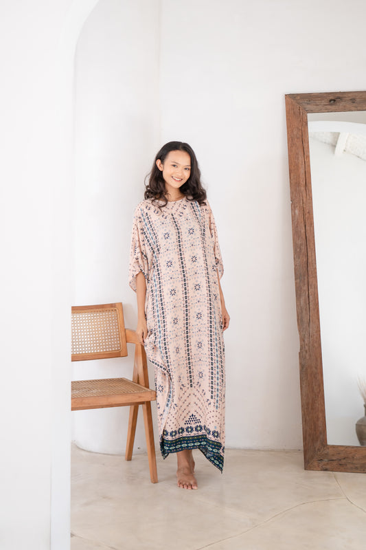 Wina - Relaxed Fit Maxi Kaftan Dress in Soft Rayon